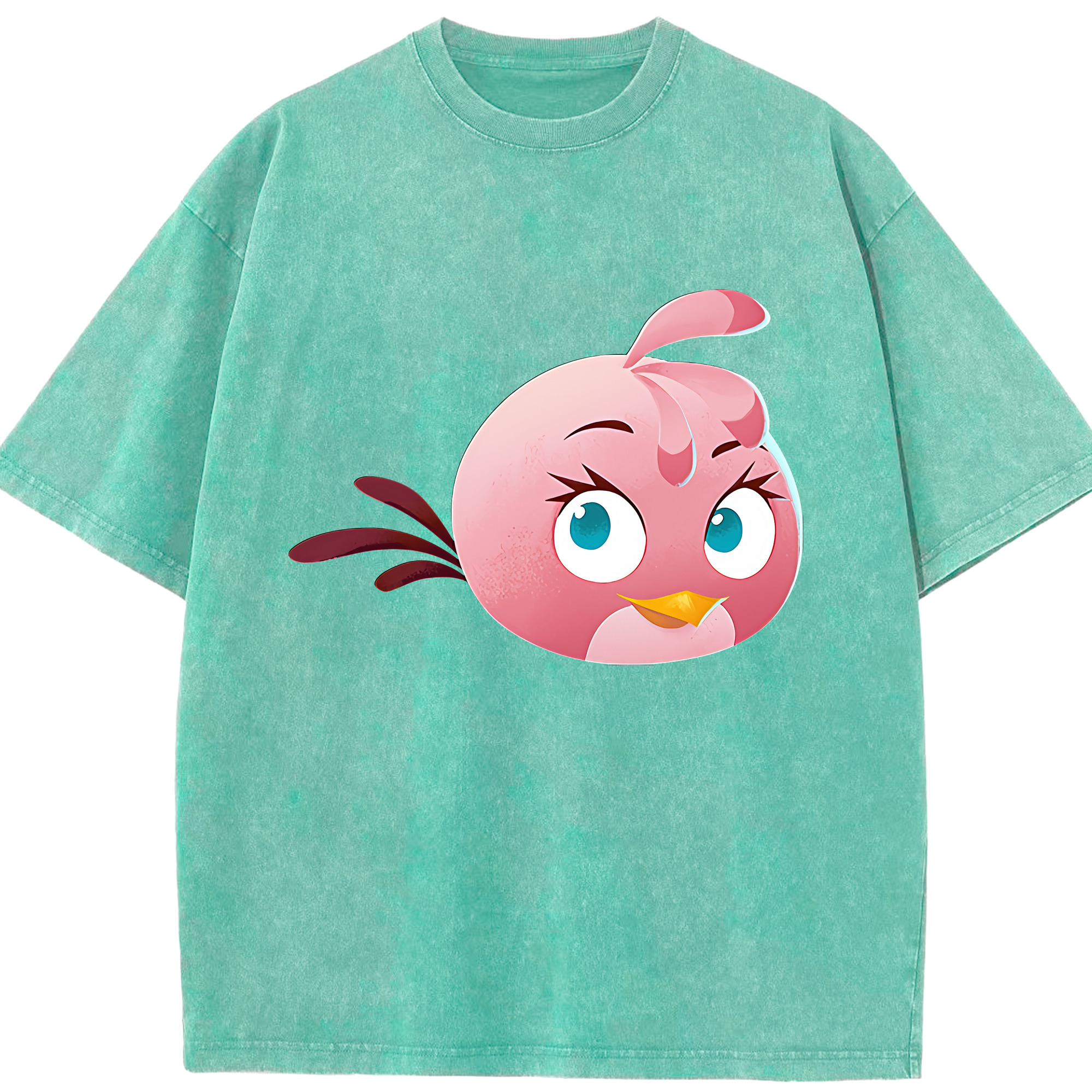 （画像用） Angry Birds アングリーバード 綿100% ヴィンテージ風 半袖Tシャツ（フロントプリント）